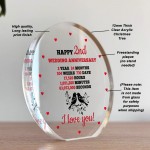 2nd Anniversary Wedding Gifts for Wife Couple Gifts Acrylic Sign