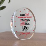2nd Anniversary Wedding Gifts for Wife Couple Gifts Acrylic Sign