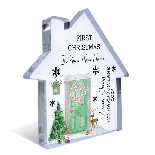 Personalised 1st Christmas in Your New Home Decoration Acrylic