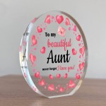 Aunt Gifts Best Aunt Birthday Gift for Aunt Christmas Plaque