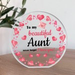 Aunt Gifts Best Aunt Birthday Gift for Aunt Christmas Plaque