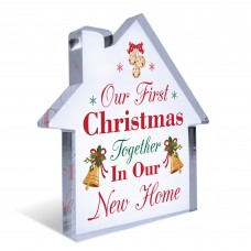 Our First Christmas in Our New Home Gift For Couple Acrylic Sign