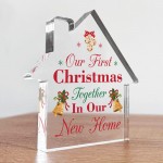 Our First Christmas in Our New Home Gift For Couple Acrylic Sign