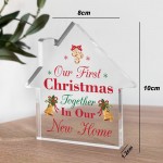 Our First Christmas in Our New Home Gift For Couple Acrylic Sign