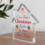 Our First Christmas in Our New Home Gift For Couple Acrylic Sign