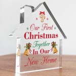 Our First Christmas in Our New Home Gift For Couple Acrylic Sign
