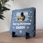 Personalised Daddy Christmas Slate Photo Plaque Gifts For Daddy 