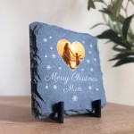 Personalised Mum Christmas Slate Photo Plaque Gifts For Mum