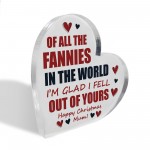 FUNNY JOKE Gift For Mum For Christmas Acrylic Heart Plaque