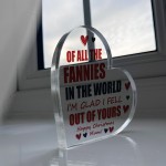 FUNNY JOKE Gift For Mum For Christmas Acrylic Heart Plaque