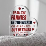 FUNNY JOKE Gift For Mum For Christmas Acrylic Heart Plaque
