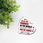 FUNNY JOKE Gift For Mum For Christmas Acrylic Heart Plaque
