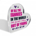 Funny Gift For Mum For Christmas Birthday Acrylic Heart Plaque