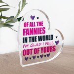 Funny Gift For Mum For Christmas Birthday Acrylic Heart Plaque