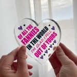 Funny Gift For Mum For Christmas Birthday Acrylic Heart Plaque