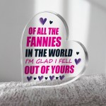 Funny Gift For Mum For Christmas Birthday Acrylic Heart Plaque