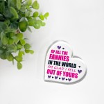 Funny Gift For Mum For Christmas Birthday Acrylic Heart Plaque