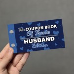 Husband Coupon Book Novelty Gift For Him Couples Christmas 
