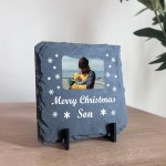 Merry Christmas Gift For Son Slate Sign Photo Plaque Son Gifts