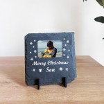 Merry Christmas Gift For Son Slate Sign Photo Plaque Son Gifts