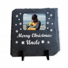 Merry Christmas Gift For Uncle Slate Sign Photo Plaque