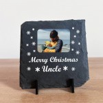 Merry Christmas Gift For Uncle Slate Sign Photo Plaque