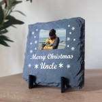 Merry Christmas Gift For Uncle Slate Sign Photo Plaque