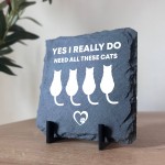 Funny Cat Sign Slate Plaque Gift For Cat Owners Cat Gifts