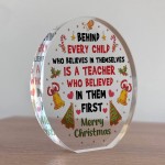 Thank You Gift For Christmas For Teacher Acrylic Standing Plaque