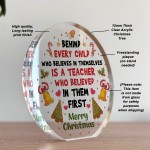 Thank You Gift For Christmas For Teacher Acrylic Standing Plaque