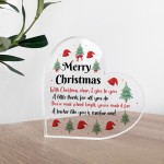 Gift For Teacher Teaching Assistant For Christmas Heart Plaque