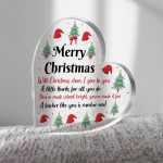 Gift For Teacher Teaching Assistant For Christmas Heart Plaque