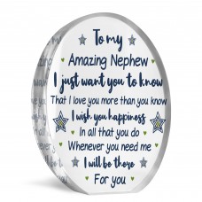 To My Amazing Nephew Gift From Auntie Uncle Freestanding Plaque