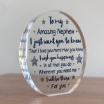 To My Amazing Nephew Gift From Auntie Uncle Freestanding Plaque