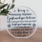 To My Amazing Nephew Gift From Auntie Uncle Freestanding Plaque