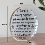 To My Amazing Nephew Gift From Auntie Uncle Freestanding Plaque