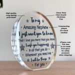 To My Amazing Nephew Gift From Auntie Uncle Freestanding Plaque