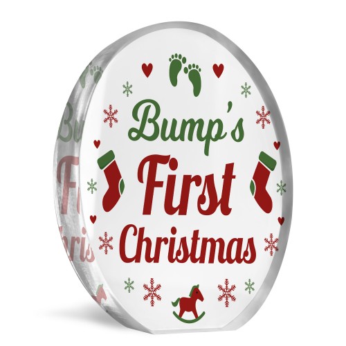 Bumps First Christmas Acrylic Mum and Dad To Be Mummy Daddy