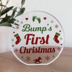 Bumps First Christmas Acrylic Mum and Dad To Be Mummy Daddy