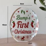 Bumps First Christmas Acrylic Mum and Dad To Be Mummy Daddy
