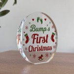 Bumps First Christmas Acrylic Mum and Dad To Be Mummy Daddy