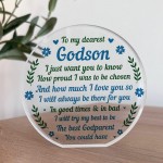 Godson Gifts From Godparents Godson Acrylic Plaque Gifts