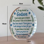Godson Gifts From Godparents Godson Acrylic Plaque Gifts