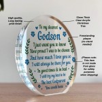 Godson Gifts From Godparents Godson Acrylic Plaque Gifts