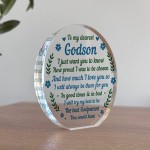 Godson Gifts From Godparents Godson Acrylic Plaque Gifts