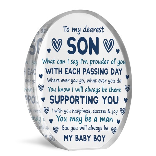 Son Gift From Mum and Dad Son Plaque Gift For Christmas Birthday