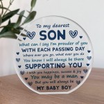 Son Gift From Mum and Dad Son Plaque Gift For Christmas Birthday
