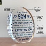 Son Gift From Mum and Dad Son Plaque Gift For Christmas Birthday