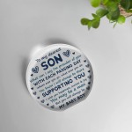 Son Gift From Mum and Dad Son Plaque Gift For Christmas Birthday