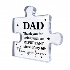Dad Puzzle Shaped Acrylic Plaque Gift for Dad Christmas Birthday